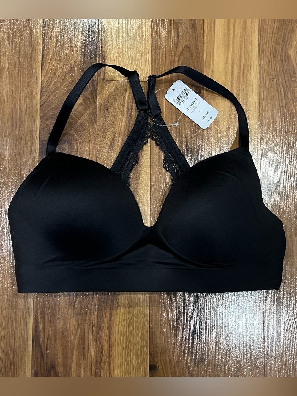 Soma Black Lace-Back Wireless Comfort Bra